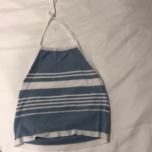 blue & white brandy stripe brandy melville halter
